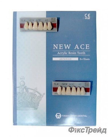 Зуби акрилові фронтальні New Ace (Yamahachi Dental) , 6 шт. 2791 фото